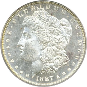 image for: 1887 $1 PCGS MS64 PL