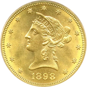 image for: 1898-S $10 PCGS/CAC MS63