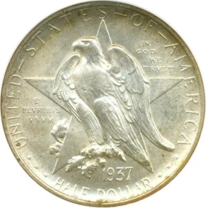 image for: 1937 Texas 50c NGC MS65