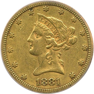 image for: 1881-CC $10 PCGS XF45