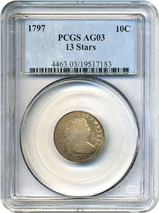 image for: 1797 10c PCGS AG-3 (13 Stars)