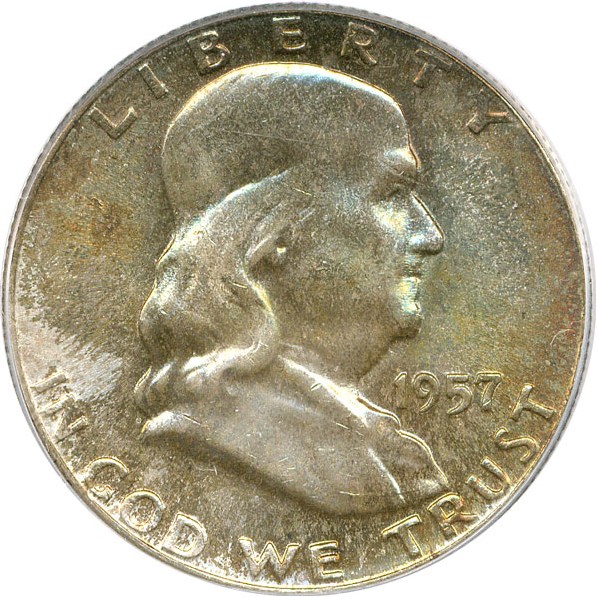 image for: 1957 50c PCGS/CAC MS66 * Color *