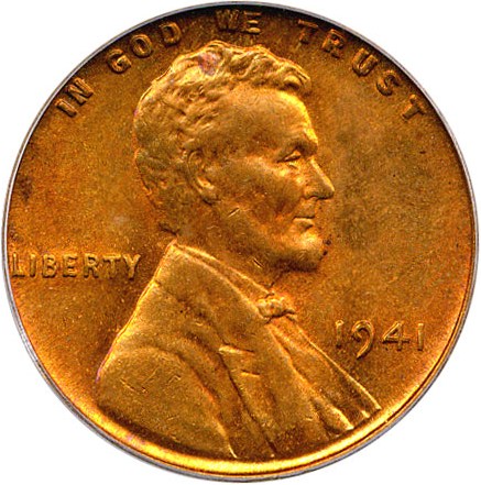 image for: 1941 1c PCGS MS64 RD (Double Die Obverse, FS-018.1)