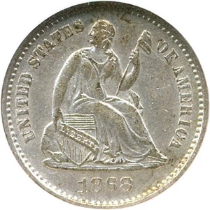 image for: 1868-S H10c NGC AU55