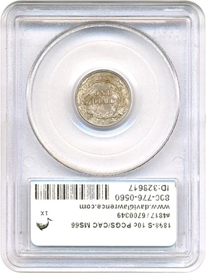 image for: 1898-S 10c PCGS/CAC MS66