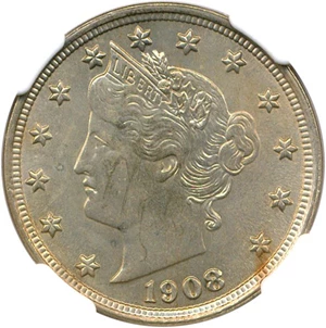 image for: 1908 5c NGC MS65