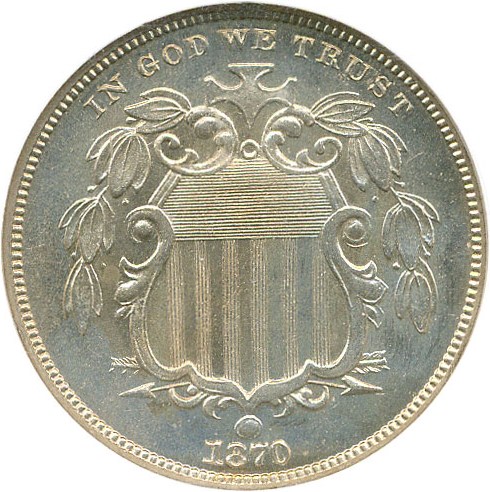 image for: 1870 5c NGC Proof 65