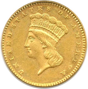 image for: 1877 G$1 PCGS AU58