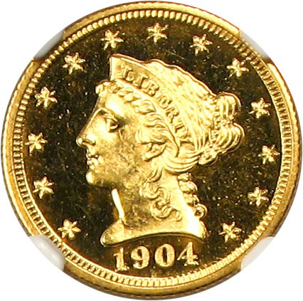 image for: 1904 $2 1/2 NGC/CAC Proof 66+ Cameo