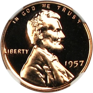 image for: 1957 1c NGC Proof 68 RD Cameo