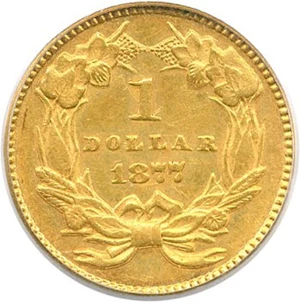 image for: 1877 G$1 PCGS AU58
