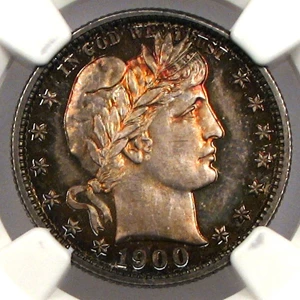 image for: 1900 25c NGC Proof 66 * Color *