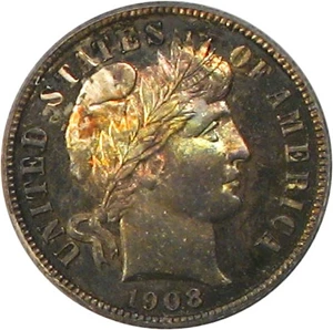 image for: 1908 10c PCGS/CAC Proof 66 * Color *