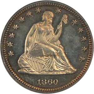 image for: 1860 25c PCGS Proof 64