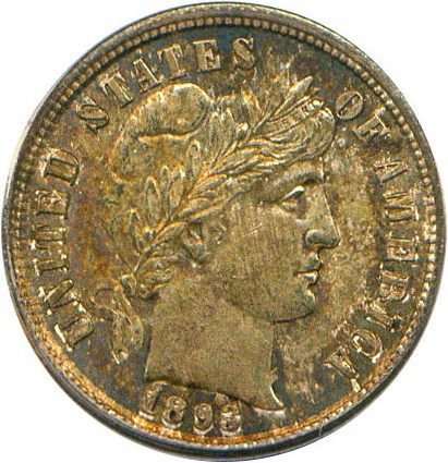 image for: 1893-S 10c PCGS MS65 ex: Duckor