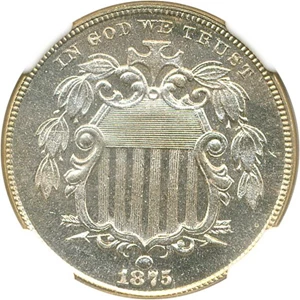 image for: 1875 5c NGC Proof 65
