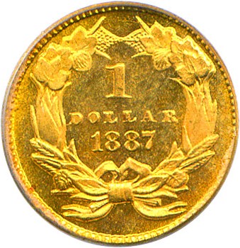 image for: 1887 G$1 PCGS Proof 64