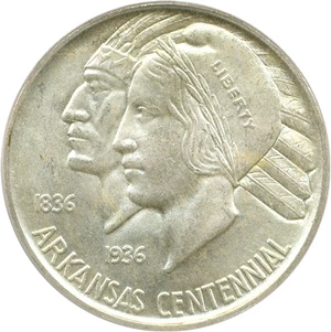 image for: 1935-S Arkansas 50c PCGS/CAC MS65 OGH