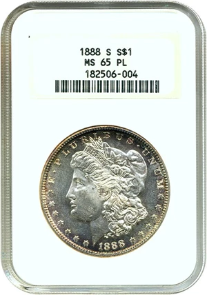 image for: 1888-S $1 NGC MS65 PL