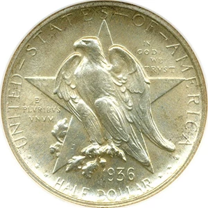 image for: 1936 Texas 50c NGC/CAC MS65