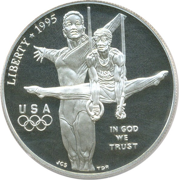 image for: 1995-P $1 PCGS Proof 69 DCameo (Olympic Gymnastics)