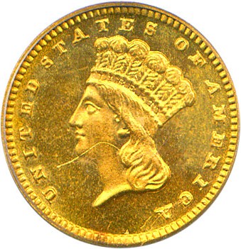 image for: 1887 G$1 PCGS Proof 64
