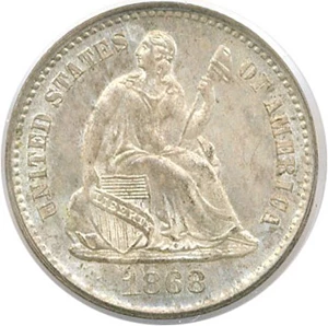 image for: 1868-S H10c PCGS/CAC MS65
