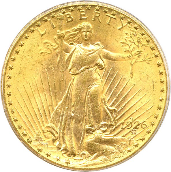 image for: 1926-S $20 PCGS MS64