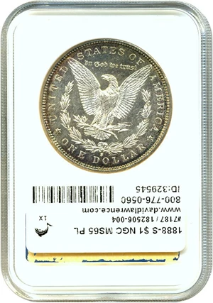 image for: 1888-S $1 NGC MS65 PL