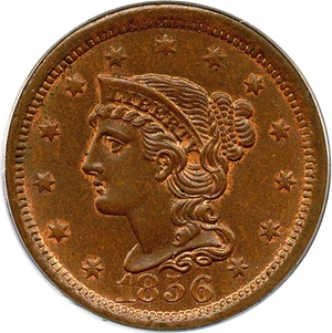image for: 1856 1c PCGS/CAC MS65 BN (Upright 5)