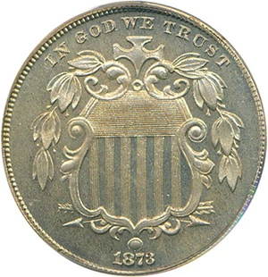 image for: 1873 5c PCGS Proof 65 (Closed 3)