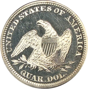 image for: 1863 25c PCGS/CAC Proof 64 Cameo