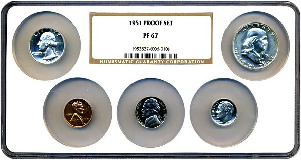image for: 1951 Proof Set 1c-50c NGC Proof 67