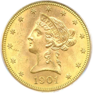 image for: 1901-S $10 PCGS/CAC MS64
