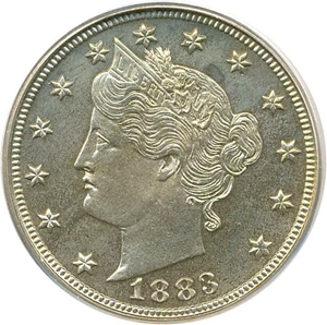 image for: 1883 5c PCGS Proof 65 (No Cents)