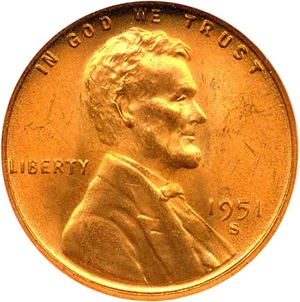 image for: 1951-S 1c NGC MS67 RD