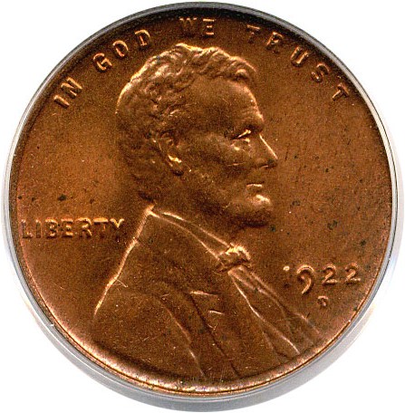 image for: 1922-D 1c PCGS MS64 RD