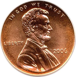 image for: 2006 1c PCGS MS67 RD