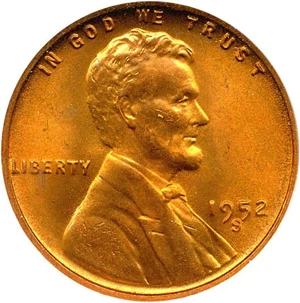 image for: 1952-S 1c NGC MS67 RD