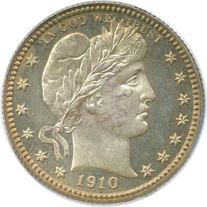 image for: 1910 25c PCGS/CAC Proof 65 Cameo