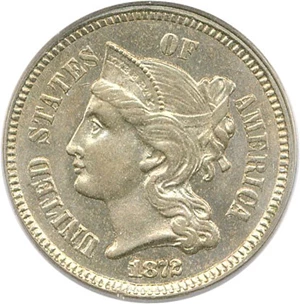 image for: 1872 3cN PCGS MS63