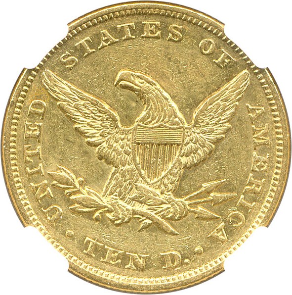 image for: 1848 $10 NGC AU53