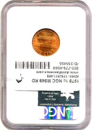 image for: 1979 1c NGC MS68 RD