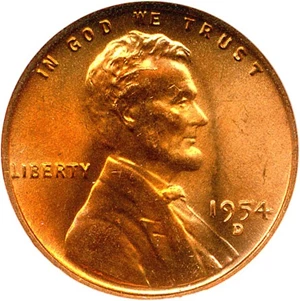 image for: 1954-D 1c NGC MS67 RD