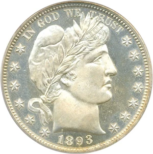 image for: 1893 50c PCGS/CAC Proof 66 Cameo