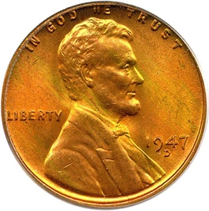 image for: 1947-D 1c PCGS MS66 RD
