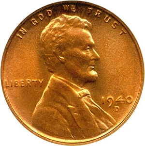 image for: 1940-D 1c NGC MS67 RD