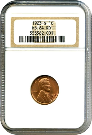 image for: 1923-S 1c NGC MS64 RD