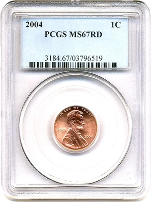 image for: 2004 1c PCGS MS67 RD
