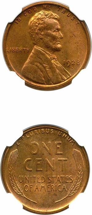 image for: 1928-S 1c NGC MS65 RB